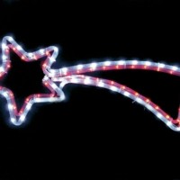 Световая фигура 230В 4м LED белый+красный 24 LED/1м 9.6Вт 20mA с контроллером IP 44 шнур 1 5м х1мм LT009