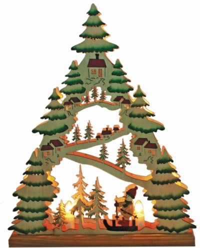 Деревянная световая фигура 7 ламп С6 цвет свечения: теплый белый 31x5x38 5 см шнур 1 4 м IP20 LT086