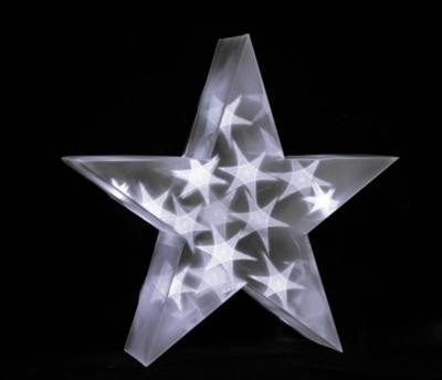 Световая фигура 3V 15 LED белый 0.9Вт 20mA батарейки 2xАА IP 20 шнур 0 22м х0 09мм LT027