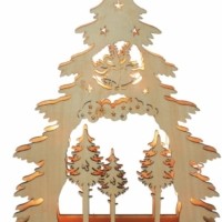 Деревянная световая фигура 7 LED цвет свечения: теплый белый 22 5×4 5×32 см батарейки 2xAA IP20 LT081