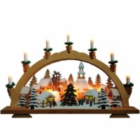 Деревянная световая фигура 10 ламп С6 цвет свечения: теплый белый 57x6x38 5 см шнур 1 5 м IP20 LT082