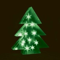 Световая фигура 3V 15 LED зеленый 0.9Вт 20mA батарейки 2xАА IP 20 шнур 0 24м х0 09мм LT028