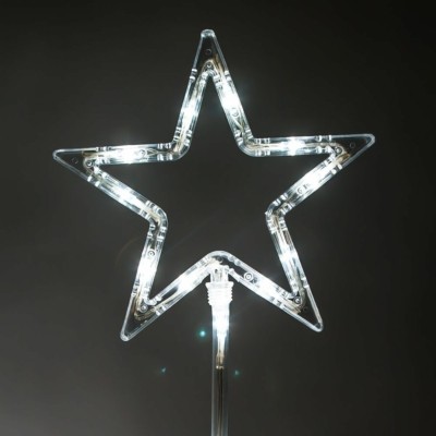 Световая фигура 56LED (4x14L) белый цвет свечения батарейки 4xAA высота 65 см таймер контроллер IP44 LT044 — изображение 2