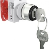 Переключатель на 2 положения I-O ПЕ-22 AKS-2 d22мм с ключом черн. Dekraft 25053DEK