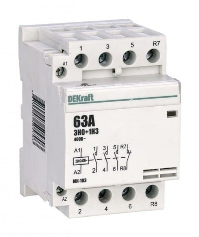 Контактор модульный МК-103 3НО+1НЗ 63А 230В Dekraft 18089DEK