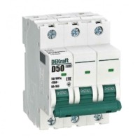 Выключатель автоматический модульный 3п D 50А 6кА ВА-103 Dekraft 12374DEK