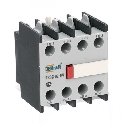 Приставка контактная ПК-03 лицев. доп. контакты 4НЗ Dekraft 24104DEK