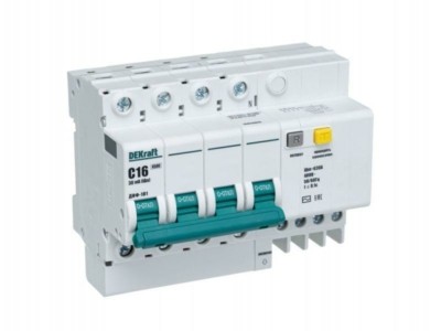 Выключатель АВДТ 4п C 16А 30мА тип AC 4.5кА ДИФ-101 Dekraft 15020DEK