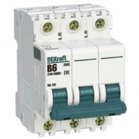 Выключатель автоматический модульный 3п B 6А 4.5кА ВА-101 Dekraft 11028DEK