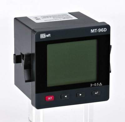Мультиметр цифровой МТ-96D 3ф вх. 600В 5А RS-485 96х96мм LCD-дисплей Dekraft 51428DEK