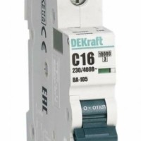 Выключатель автоматический модульный 1п C 20А 10кА ВА-105 Dekraft 13154DEK