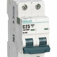 Выключатель автоматический модульный 2п C 25А 10кА ВА-105 Dekraft 13167DEK