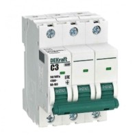 Выключатель автоматический модульный 3п C 3А 6кА ВА-103 Dekraft 12298DEK