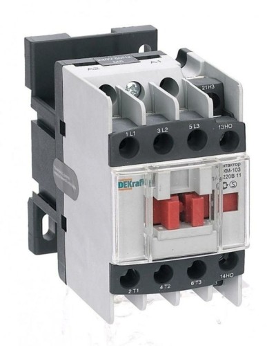 Контактор КМ-103 18А 24В AC3 1НО+1НЗ Dekraft 22110DEK