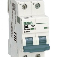 Выключатель автоматический модульный 2п C 4А 10кА ВА-105 DC Dekraft 13388DEK