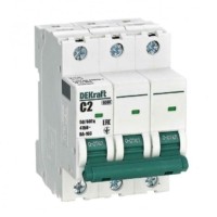 Выключатель автоматический модульный 3п C 2А 6кА ВА-103 Dekraft 12297DEK