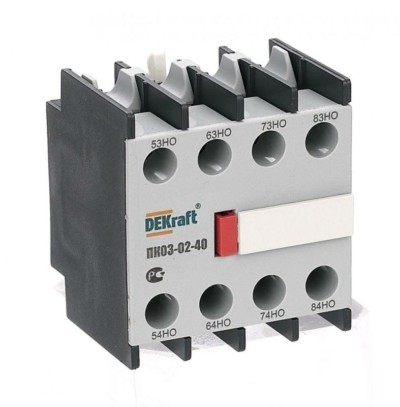 Приставка контактная ПК-03 лицев. доп. контакты 4НО Dekraft 24103DEK