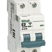 Выключатель автоматический модульный 2п C 2А 10кА ВА-105 DC Dekraft 13387DEK