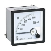 Вольтметр аналоговый шкала 500В AC класс точн. 1.5 72х72мм Dekraft 50243DEK