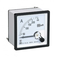 Амперметр аналоговый 250/5А AC класс точн. 1.5 72х72мм трансф. подкл. Dekraft 50212DEK