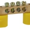 Шина PE “земля” на двух угловых изоляторах ШНИ-6х9-4-У2 желт. NO-222-107-1 ЭРА Б0044156