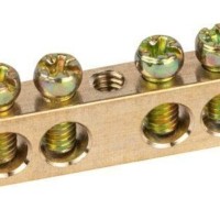 Шина NO-122-14 PEN “земля-ноль” 6х9мм 8/1 с креплениями по центру латунь ЭРА Б0047228