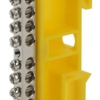 Шина PE “земля” на на DIN-изол. ШНИ-6х9-14 никелированная Д желт. NO-222-94-1 ЭРА Б0044143