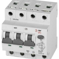 Выключатель АВДТ 3P+N C25 30мА тип АC защита 230В 4.5кА PRO D32E4C25АC30P АД32 электронное Эра Б0057795