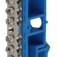 Шина N “ноль” на DIN-изол. ШНИ-6х9-10 никелированная Д син. NO-222-86-1 ЭРА Б0044135