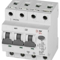 Выключатель АВДТ 3P+N C32 30мА тип АC защита 230В 4.5кА PRO D32E4C32АC30P АД32 электронное Эра Б0057796