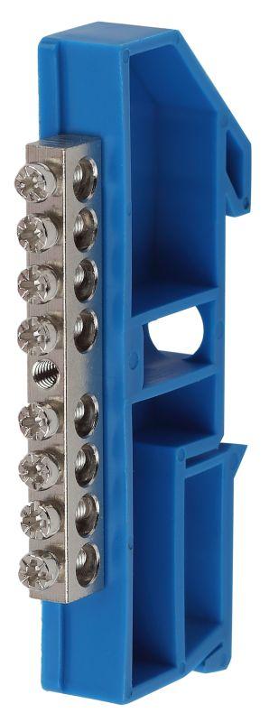 Шина N “ноль” на DIN-изол. ШНИ-6х9-8 никелированная Д син. NO-222-85-1 ЭРА Б0044134