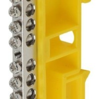 Шина PE “земля” на на DIN-изол. ШНИ-6х9-12 никелированная Д желт. NO-222-93-1 ЭРА Б0044142