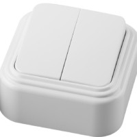 Выключатель 2кл. ОП 250В 6А IP20 белый (VA 56-232-Б) Stekker PSW06-22-20