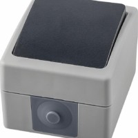 Переключатель 1-кл. Stekker PSW10-112-54 1-полюсный на 2 направления ОУ 250В 10А IP54 серый/графит
