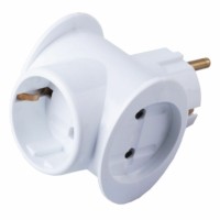 Разветвитель сетевой 3 гнезда Stekker ADP6-01-20 250V 6A ABS пластик белый