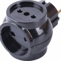 Разветвитель сетевой 3 гнезда Stekker ADP6-02-20 250V 6A бакелит черный