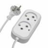 Удлинитель сетевой 2-м б/з Stekker HM01-20-02 2м 2×0,75 Home (У10-428) белый