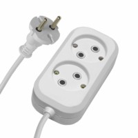 Удлинитель сетевой 2-м б/з Stekker HM01-20-03 3м 2×0,75 Home (У10-428) белый