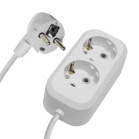 Удлинитель сетевой 2-м с/з Stekker HM01-21-03 3м 3×0,75 Home (У10-001) белый