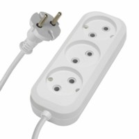 Удлинитель сетевой 3-м б/з Stekker HM01-30-03 3м 2×0,75 Home (У10-430) белый