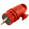 Вилка угловая с/з Stekker RPG16-21-442 (В 16-002) каучук 250В 16A IP44 красный
