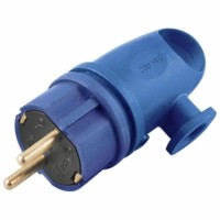 Вилка угловая с/з Stekker RPG16-21-442 (В 16-002) каучук 250В 16A IP44 синий