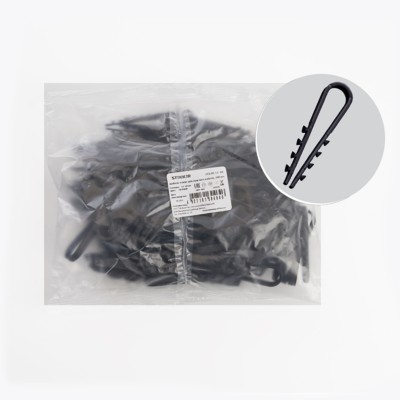 Дюбель-хомут ДХКК 11×18мм Stekker DCL00-11-18 полипропилен чёрный 100 шт/уп