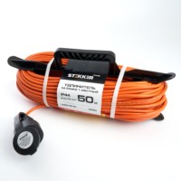 Удлинитель силовой шнур на рамке 1-м б/з Stekker HM02-02-50 50м 2×0,75 Home оранжевый