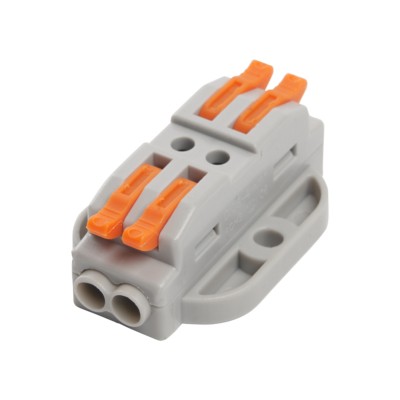 Клемма СМК зажимная с рычагом 2 контактные группы 1 ввод,1вывод на полюс Stekker LD222-429