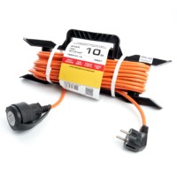 Удлинитель силовой шнур на рамке 1-м с/з Stekker HM04-01-10 (US1) 3×1,0мм2 10м 220В 10А Home оранжевый