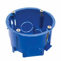 Подрозетник Stekker EBX20-02-2 с лапками для полых стен синий