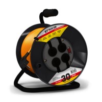 Удлинитель силовой на пластиковой катушке Stekker STD02-41-30 (UG) 30м 4-м с/з 3×1,0 оранжевый Standart