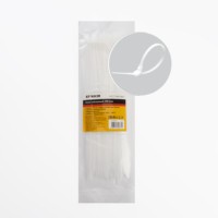 Хомут нейлоновый Stekker NYCT36-250 3,6×250мм d пучка max 65мм нагрузка 18 кг белый 100 шт/уп