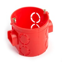 Подрозетник углубленный Stekker EBX30-01-1 с кабель-каналом для сплошных стен красный